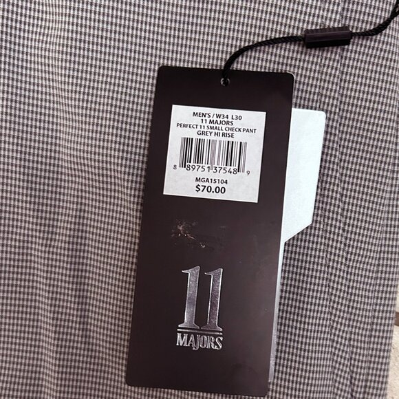 Walter Hagen Pants Mens 34x30 - 11 Majors Golf Chino Slacks Stretch Mid Gray NWT - Picture 6 of 6
